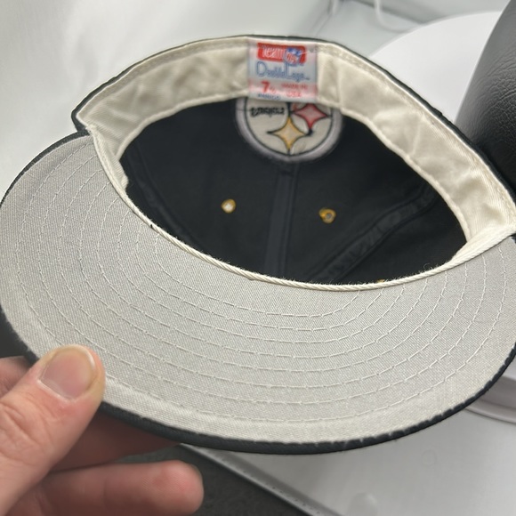 Vintage Pittsburgh steelers annco fitted size 7 5/8 - Picture 7 of 9